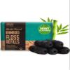 Bamboo Charcoal Dental Floss Refills, Bambo Woven Fibres, 5 x 33 Yards, Organic Refillable Dental Floss, Natural Floss, Eco-Friendly Floss. Plant-Based Candelilla Wax Floss with Natural Mint Flavoring view 1