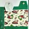 100% Cotton Catheter Night Bag Holder with Handle. Festive Season. Santa. Cover for a Catheter Night Bag. view 3