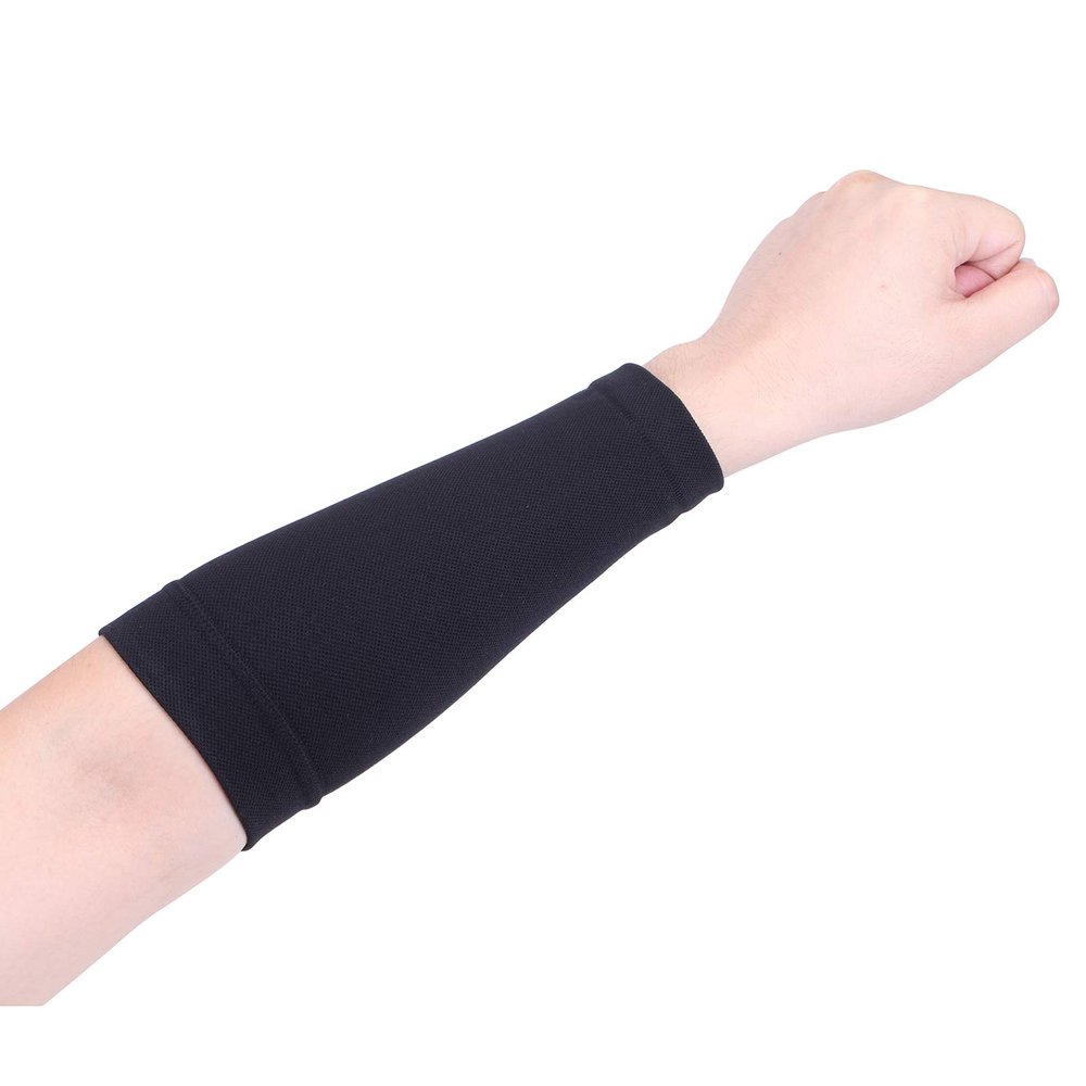20LY 1 PCS Forearm Compression Sleeves for Men Women Arm Tattoo Cover Up Sleeve Sun Protection (Black, L)