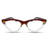 2SeeLife Premium Cat Eye Reading Glasses for Women NarrowMedium Fit, Sturdy Frame, Spring Hinges, Stylish Funky Readers, Brown Stripes, +2.00 view 1