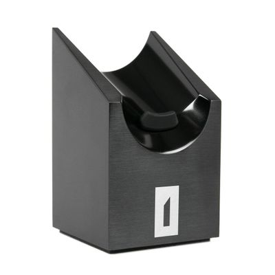 OneBlade Vertical Shaving Brush Stand (Black) Heavy Duty 6063 Aluminum, Double Anodized Finish, Hygienic Shaving Brush Storage - Weight 9.8 oz / 278 grams