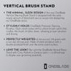 OneBlade Vertical Shaving Brush Stand (Black) Heavy Duty 6063 Aluminum, Double Anodized Finish, Hygienic Shaving Brush Storage - Weight 9.8 oz / 278 grams view 3