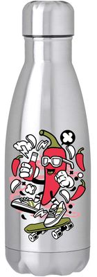Chilli Skater Hot Sauce Funny Graphic Chili Thermal Water Bottle
