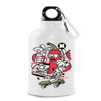 Chilli Skater Hot Sauce Funny Graphic Chili Tourist Water Bottle