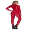 AIEOE Adults Cat Costume Latex Catsuit Catwoman Sexy Halloween Red view 3