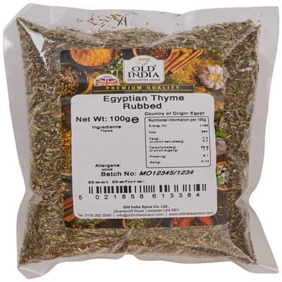 Old India Egyptian Thyme Rubbed 100g