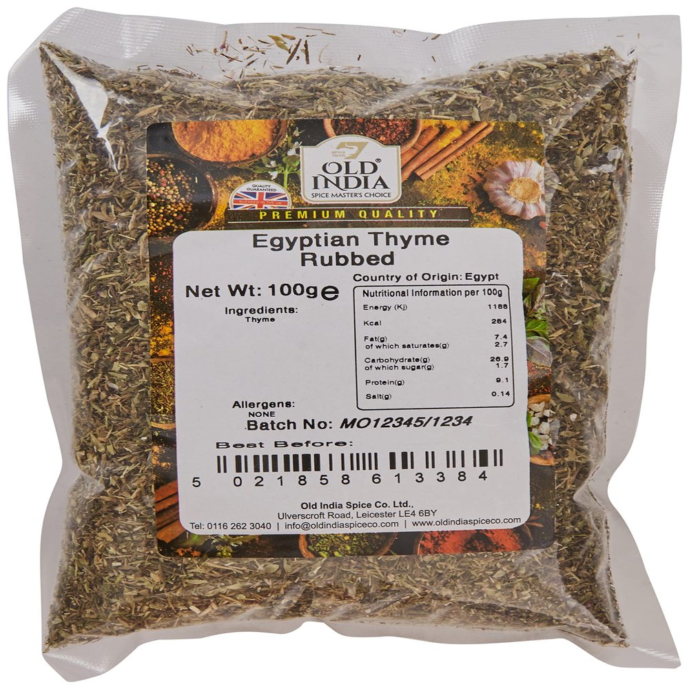 Old India Egyptian Thyme Rubbed 100g