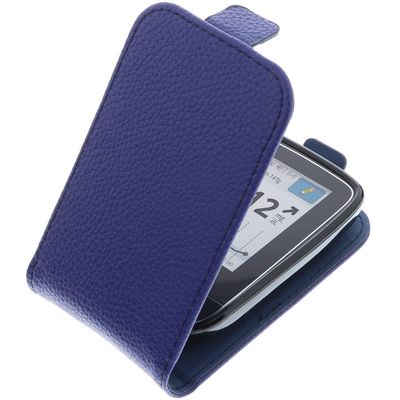 foto-kontor Case compatible with Abbott Freestyle Libre 2 Flip Style blue protection
