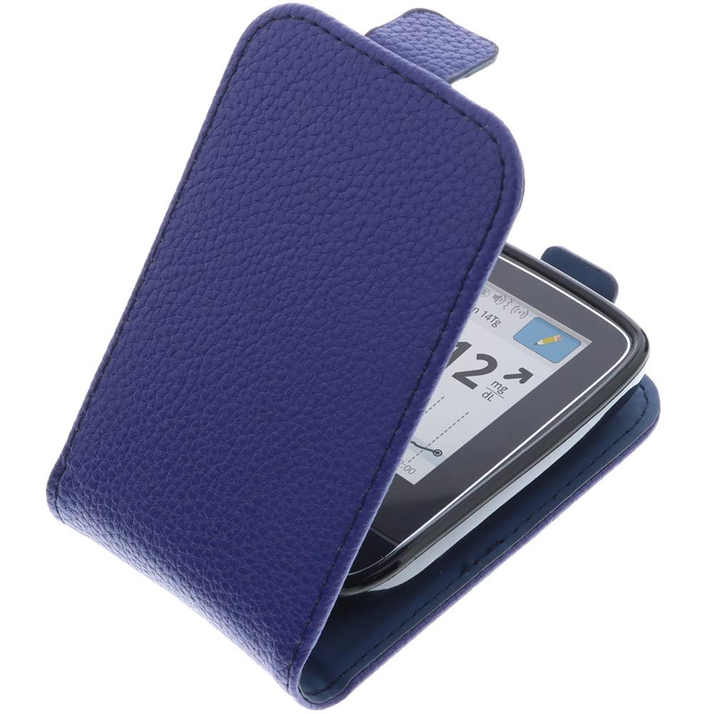 foto-kontor Case compatible with Abbott Freestyle Libre 2 Flip Style blue protection