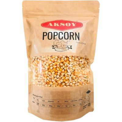 AKSOY Popping Corn Kernels - 2KG | Popcorn Seeds for Stovetop, Microwave & Air Popper | Freshly Harvested Corn for Delicious Homemade Popcorn Snacks... (Packaging may vary)