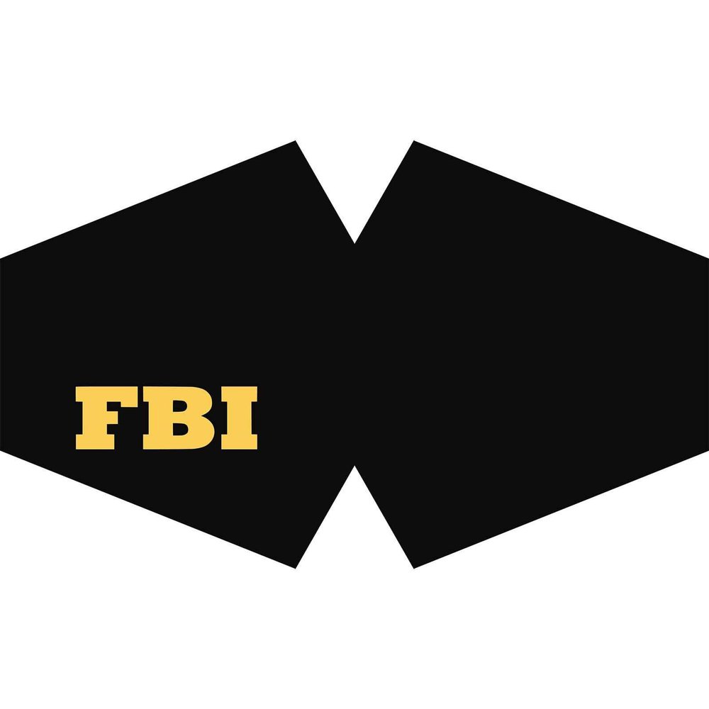 Beespoke Gifts Reusable Fashion Face Covering - FBI (Adult)