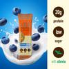 Premium LUX Protein Flapjack Bars - High Protein, Low Sugar Snack  Bodybuilding Warehouse - Blueberry Yogurt (24 x 75g) view 3