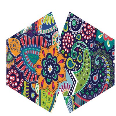 Ancient Wisdom Reusable Fashion Face Mask - Funky Swirls (Adult)