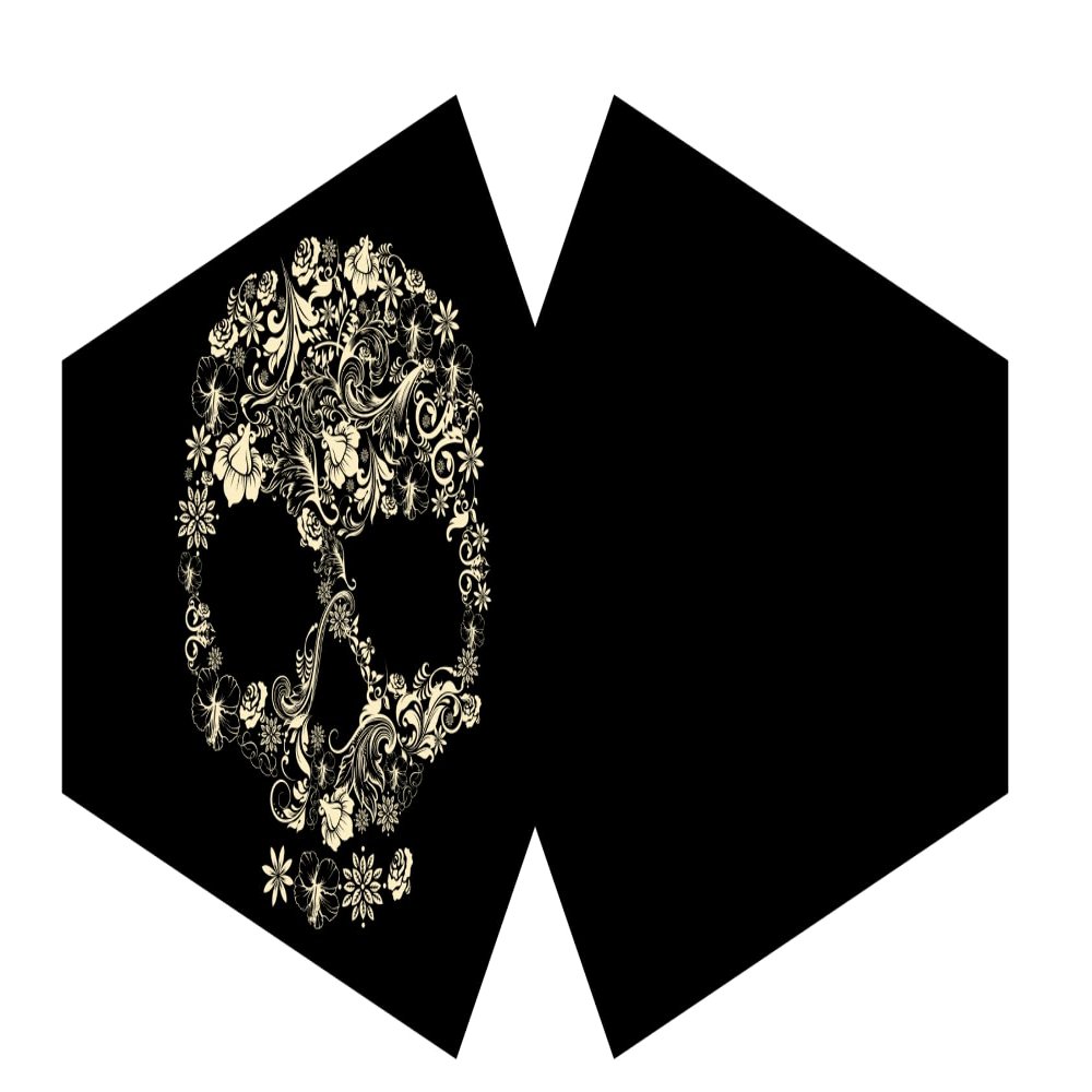 Ancient Wisdom Reusable Fashion Face Mask - Flower Skull (Adult)