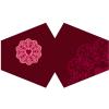 Beespoke Gifts Reusable Fashion Face Covering - Red Mandala Heart (Adult) view 1