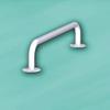 Antar U-400 Powder Coated Straight Handle 730 g, 40 cm Size, White view 1