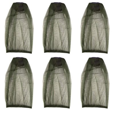 6PCS Mosquito Head Net Face Mesh Net Head Cover for Outdoor Lovers Protect from Fly Screen Mosquito Gnat and Other Flies
