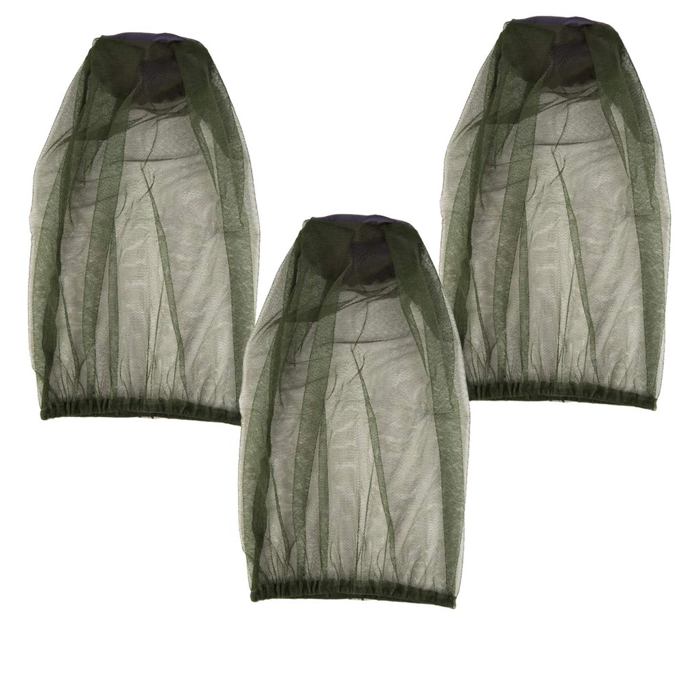 3PCS Mosquito Head Net Face Mesh Net Head Cover for Outdoor Lovers Protect from Fly Screen Mosquito Gnat and Other Flies