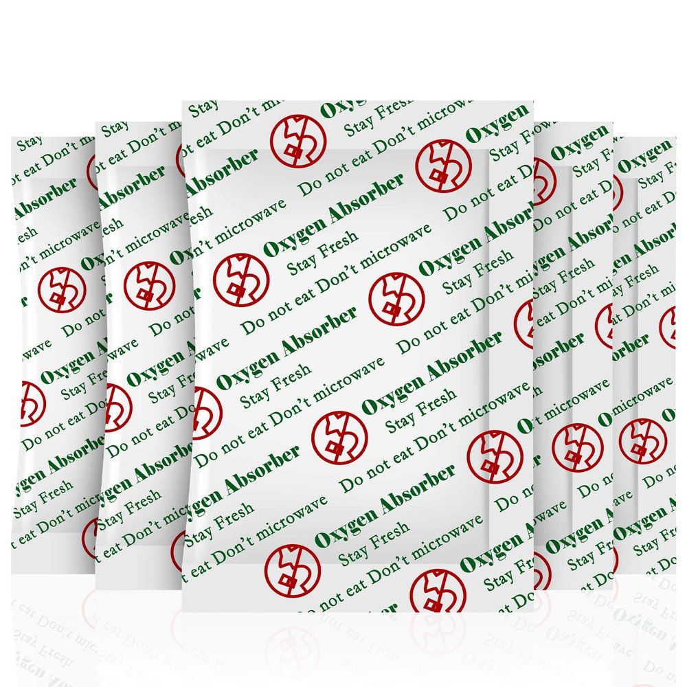 SurpOxyLoc 200CC(100Pack) Food Grade Oxygen Absorbers Packets for Home Made Jerky and Long Term Food Storage,With Oxygen Indicator In Vacuum Bag and 3 times Oxygen Absorption Capacity