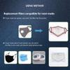 120PCS New Upgrade 3D PM2.5 Activated Carbon Filter Insert Adult Five Layers 3D Cutting PM 2.5 Filter Dustproof Air Pollution Replaceable Paper Larger Protection Area view 4