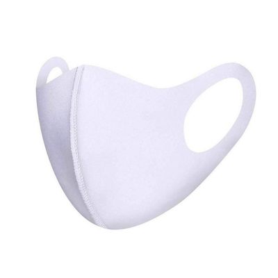 Komonee Adults Washable Reusable White Face Mask Dustproof Cloth Mouth Cover Covering For Men Women Outdoors Indoors Cycling Ski Protection