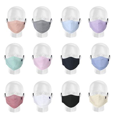 Janeo British Apparel Face Mask Washable Reusable Fabric Covering,Oxford Weave Fabric,a Tailored Fit with Chin Extension,Nose Clip. Matches our Oxford Shirts,Gift Idea. Warm White, 1 pc