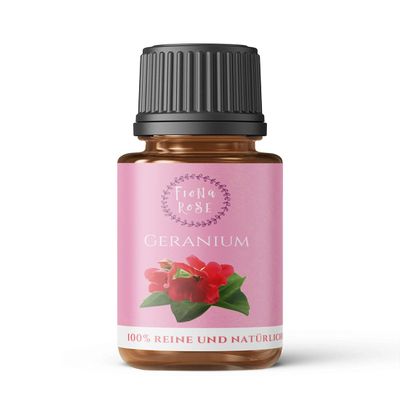 100% natural and pure geranium essential oil.