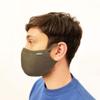 Maskari Khaki Green Reusable Face Mask | Face Masks Washable UK | 3 Layer Mens Face Mask | HeiQ Viroblock | Breathable Face Mask | Sporty | Advanced 1 Pack, Large view 2