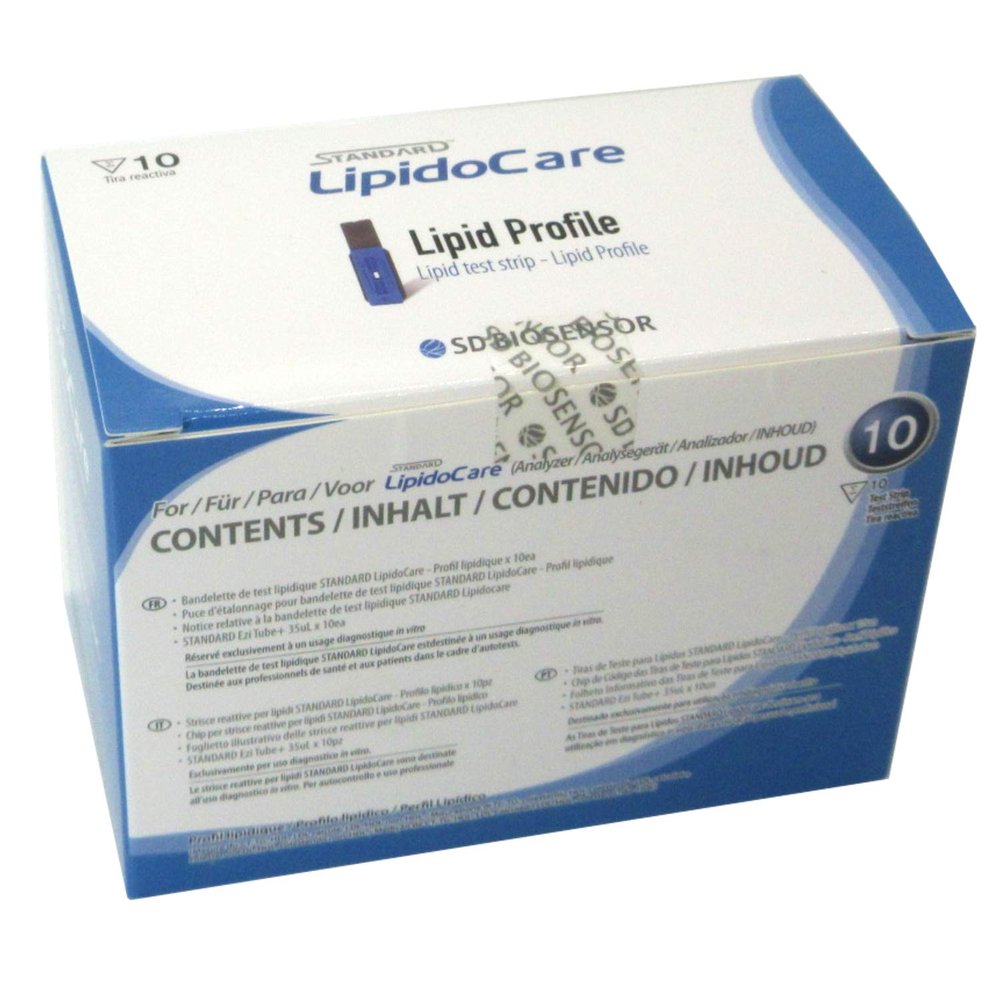 LipidoCare: 10 x Lipid Profile Test Strips