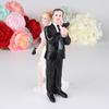 Wedding Cake Topper, Funny Bride Groom Hold Gun wedding Couple Figurines, Wedding and Engagement Wedding Party Decorations Gifts (Bride Groom With Gun) view 3