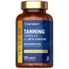 Beta Carotene Tanning Tablets | Supplement with L-Tyrosine, Copper, Vitamin B1 & B2, Zinc & Vitamin A | 120 Vegan Tablets | by Horbaach