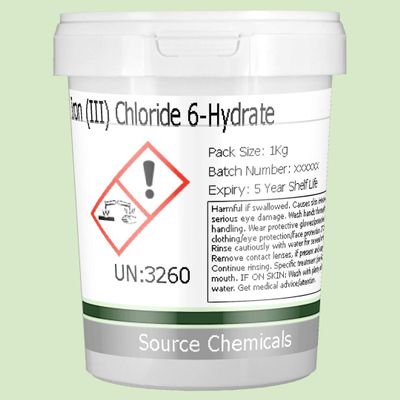 Iron (III) Chloride 6-Hydrate (Ferric Chloride) 1kg Including Tracked Delivery