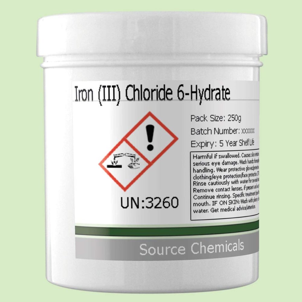 Iron (III) Chloride 6-Hydrate (Ferric Chloride) 250g Including Tracked Delivery