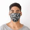 Black and White Graffiti Design Reusable Cotton Face Mask Covering Double Protection Washable - Large Adult Size view 2