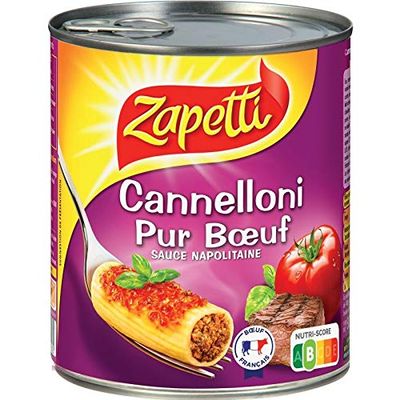 Zapetti Cannelloni Pure Beef 800g (Pack of 4)