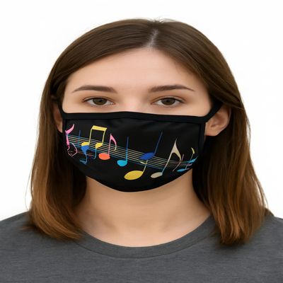 Komonee Adults Face Mask Washable Reusable Trendy Dustproof Musical Notes Cloth Mouth Cover Covering For Boys Girls Outdoors Indoors Childrens School Protection
