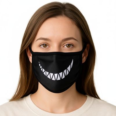 Komonee Adults Face Mask Washable Reusable Trendy Dustproof Shark Teeth Cloth Mouth Cover Covering For Boys Girls Outdoors Indoors Childrens School Protection