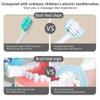Electric Toothbrush Children, 3D Stereo Brush Head for Full Tooth & Mouth Cavity, Rechargeable Waterproof, Large Angled Bristles Clean Every Tooth Children for Over 4 Years (Blue) view 3