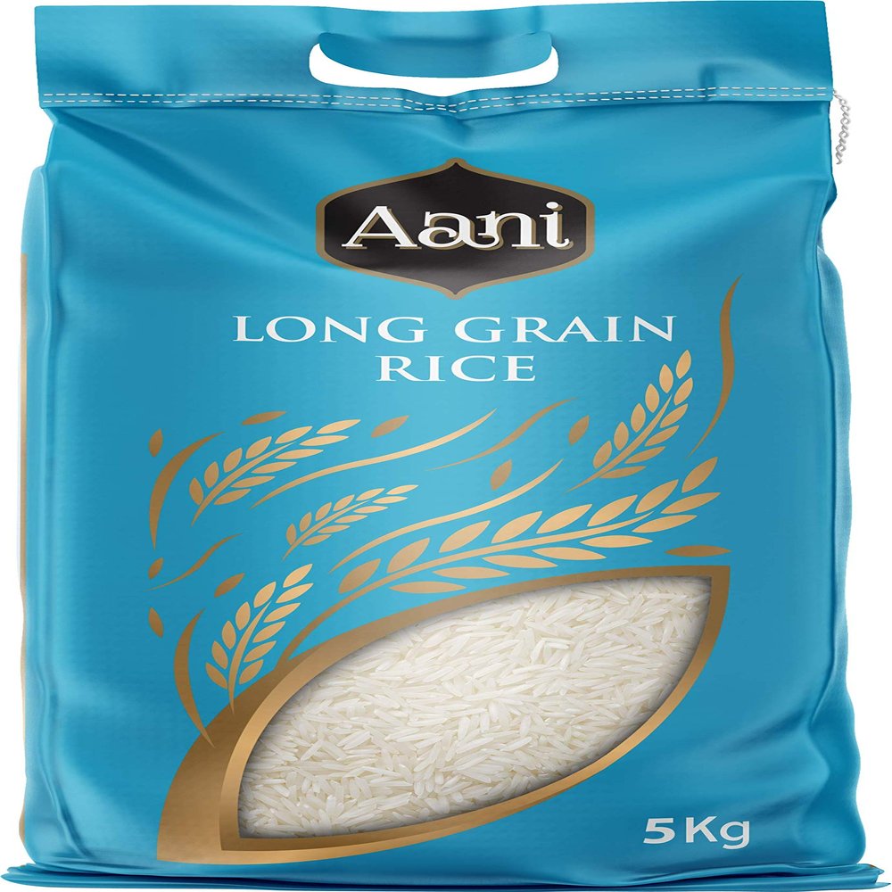 Aani Long Grain Rice | Premium Quality Rice for Fluffy Pilafs, Biryani & Vegan Dishes | Quick Cooking Rice | Ideal for Jollof and Side Dishes | Easy Cook 5 kg