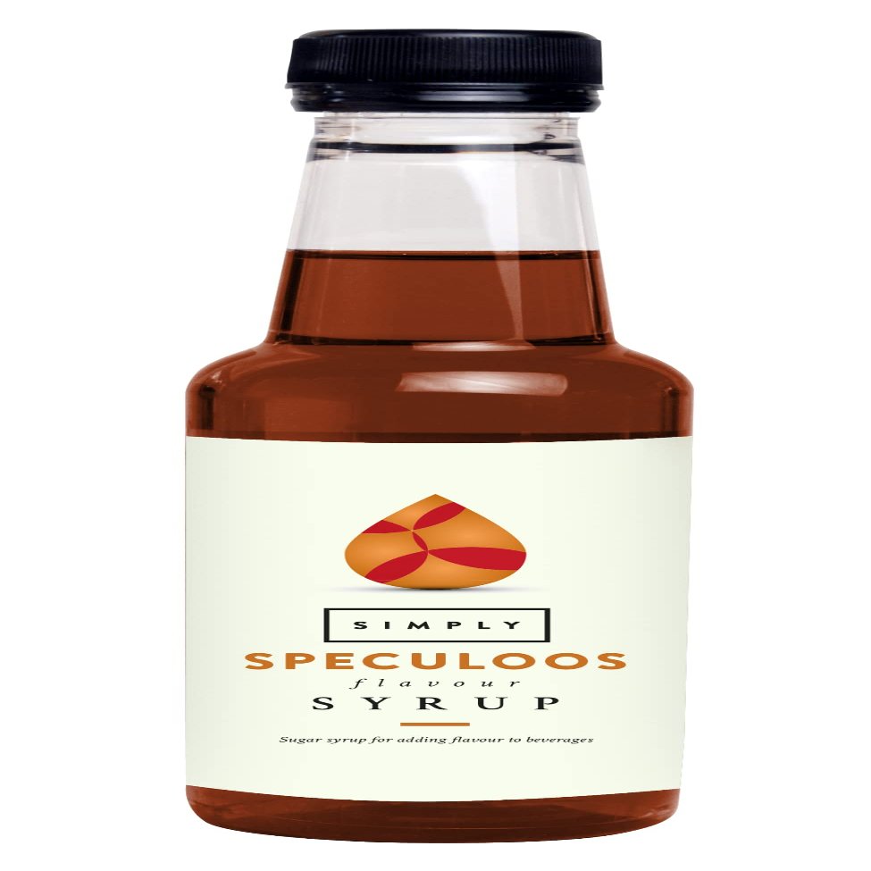 Simply Speculoos Caramelised Biscuit Syrup, Vegan & Nut Free Flavoured Syrup for Coffee, Cocktails & Baking (250ml)