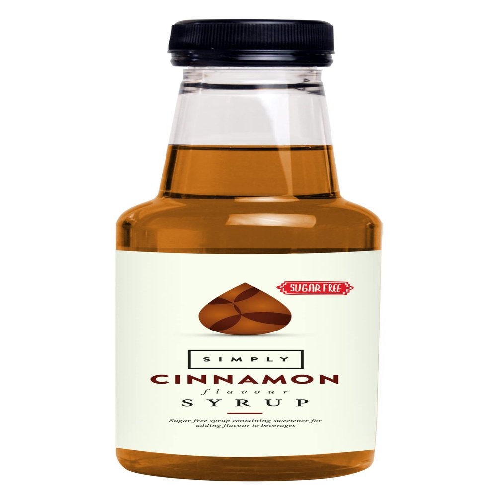 Simply Sugar Free Cinnamon Syrup, Low Calorie, Vegan & Nut Free Flavoured Syrup for Coffee, Cocktails & Baking (250ml)