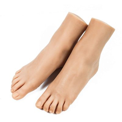AFYH 1 Pair Realistic Silicone Mannequin Foot, Foot clones for European and American women feet beauty copy, silicone foot model props, high realistic 36A beauty feet.,Left foot