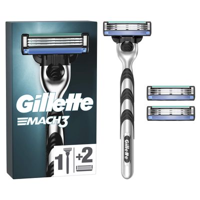 Gillette Mach3 Men's Razor + 2 Refill Blades [Official]