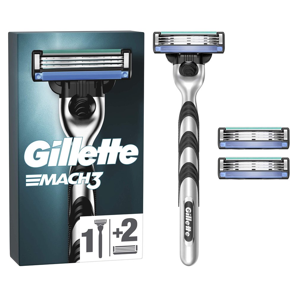 Gillette Mach3 Men's Razor + 2 Refill Blades [Official]