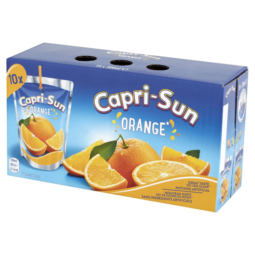 Capri-Sun Set of 10 Sweet Fruit Drinks Orange