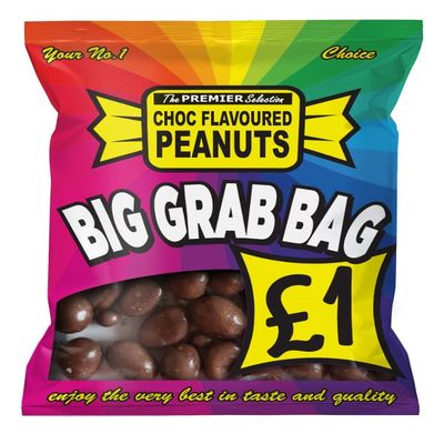 1400g Chocolate Coated Peanuts | 12 x 120g | Big Grab Bags