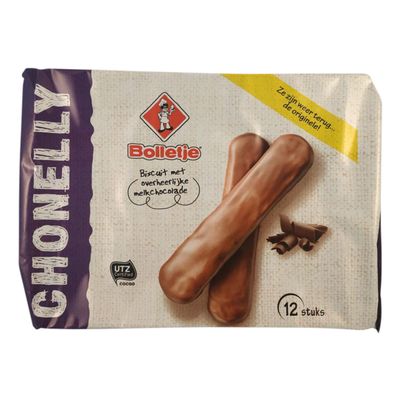 Bolletje Chonelly Chocolate Fingers Cookies Biscuits Original Dutch 237G