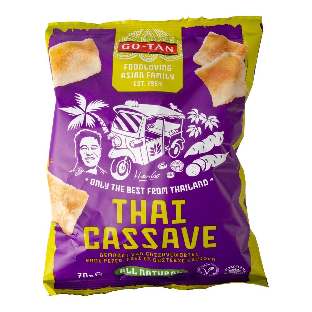 Go-Tan Thai Cassave Chips 70G