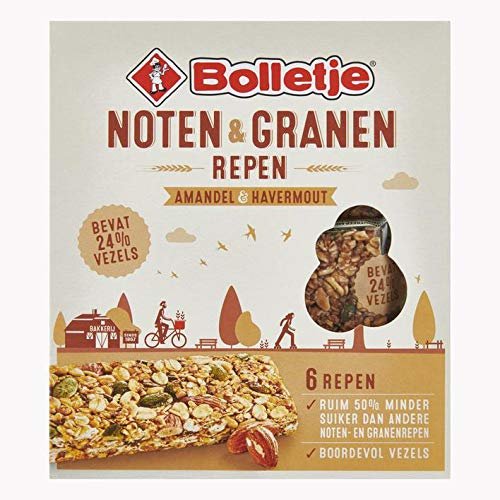 Bolletje Nuts & Grains Almond Havermout Oatmeal Original Dutch 240G