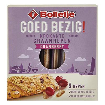Bolletje Krokante Graanreep Cranberry Grain Bar Original Dutch 210G